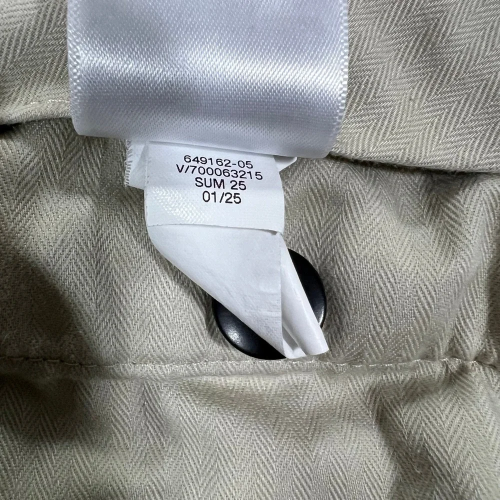 BANANA REPUBLIC Linen Shorts Mens 31 Beige 6in Inseam Flat Front 649162